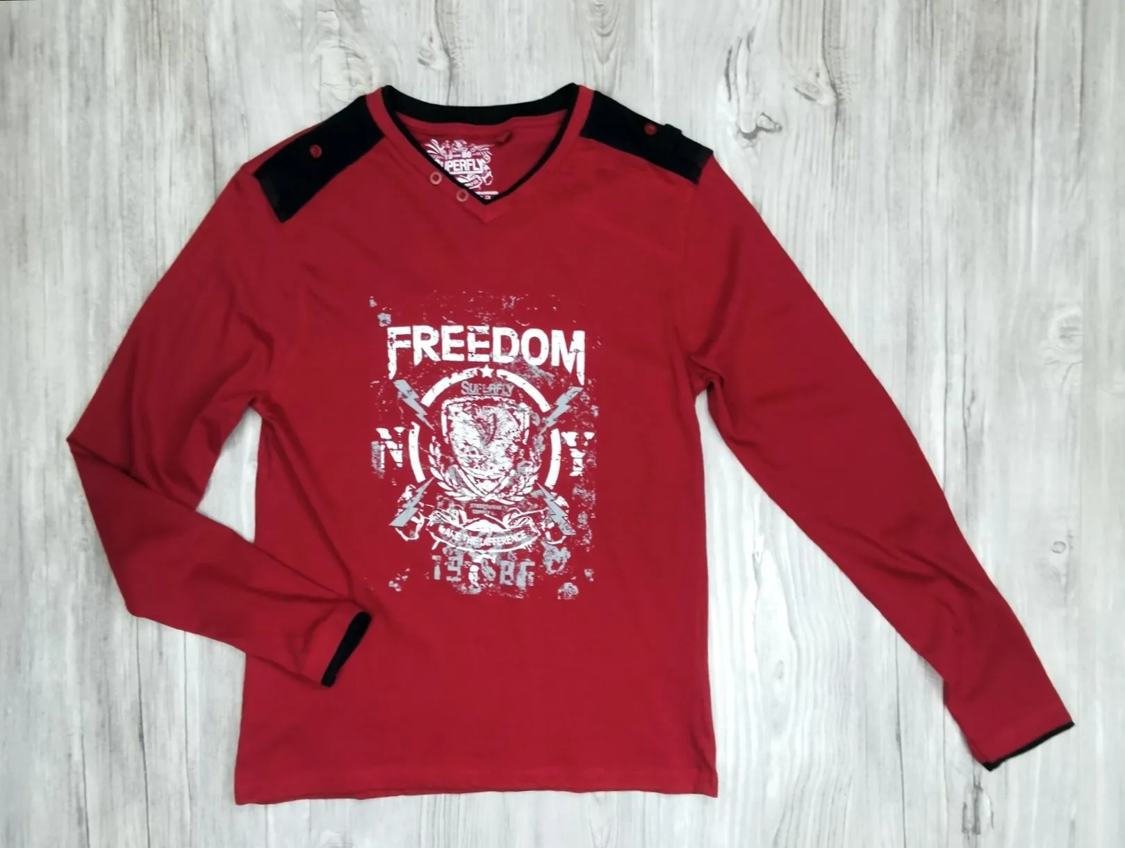 BOY SIZE 14/16 YEARS - SUPERFLY, Long-sleeve Graphic T-shirt EUC B31