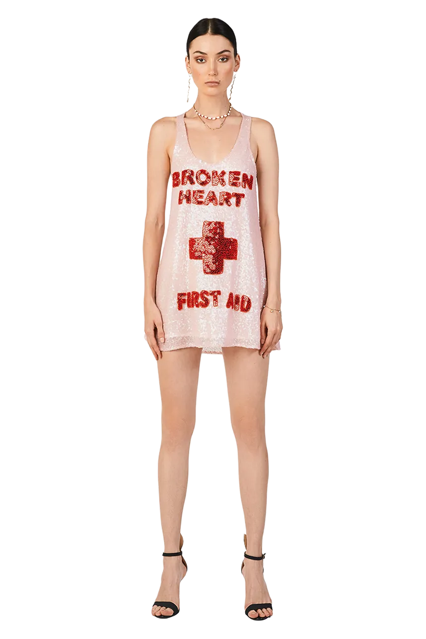 Broken Heart First Aid Sequin Singlet Dress