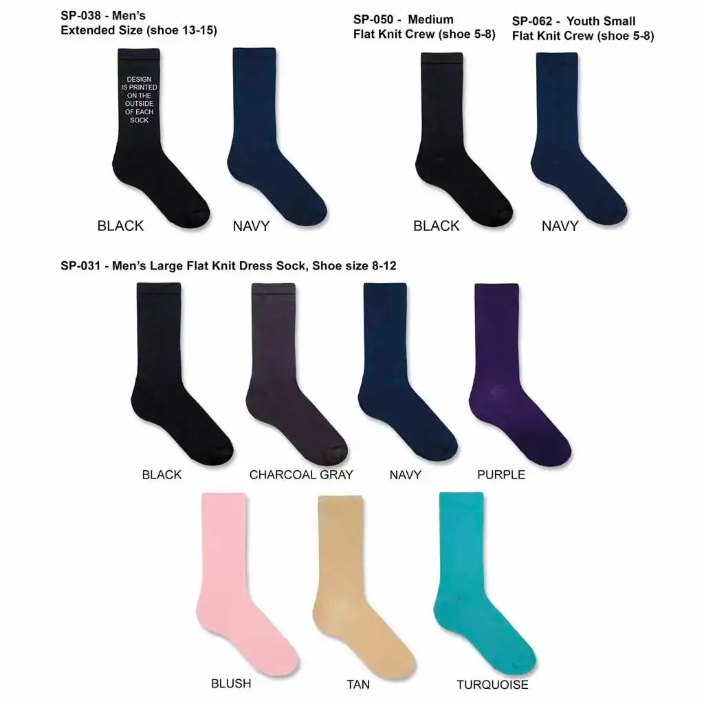 Brother of the Groom Personalized Socks with the Wedding Date