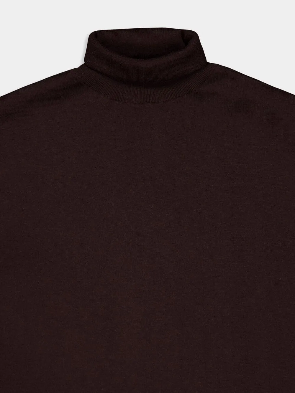 Brown Cashmere Turtleneck Sweater