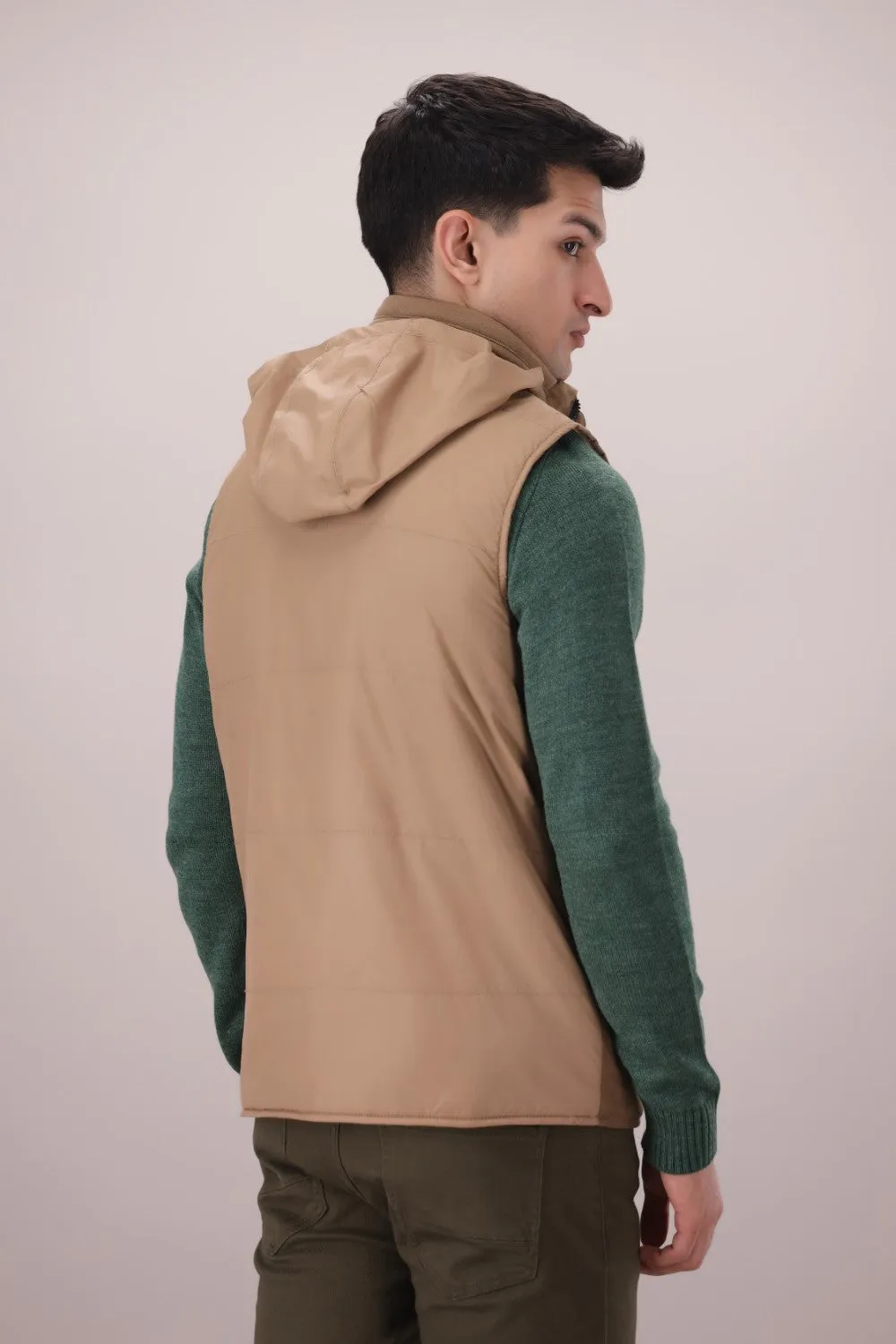 Brown Sleeveless Jacket