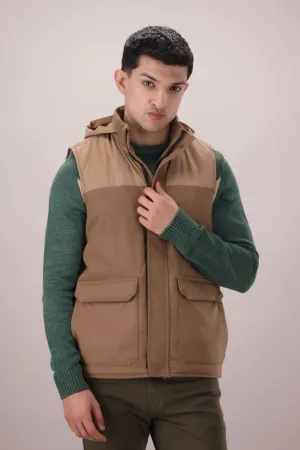 Brown Sleeveless Jacket