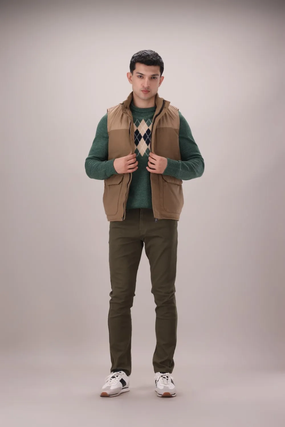 Brown Sleeveless Jacket