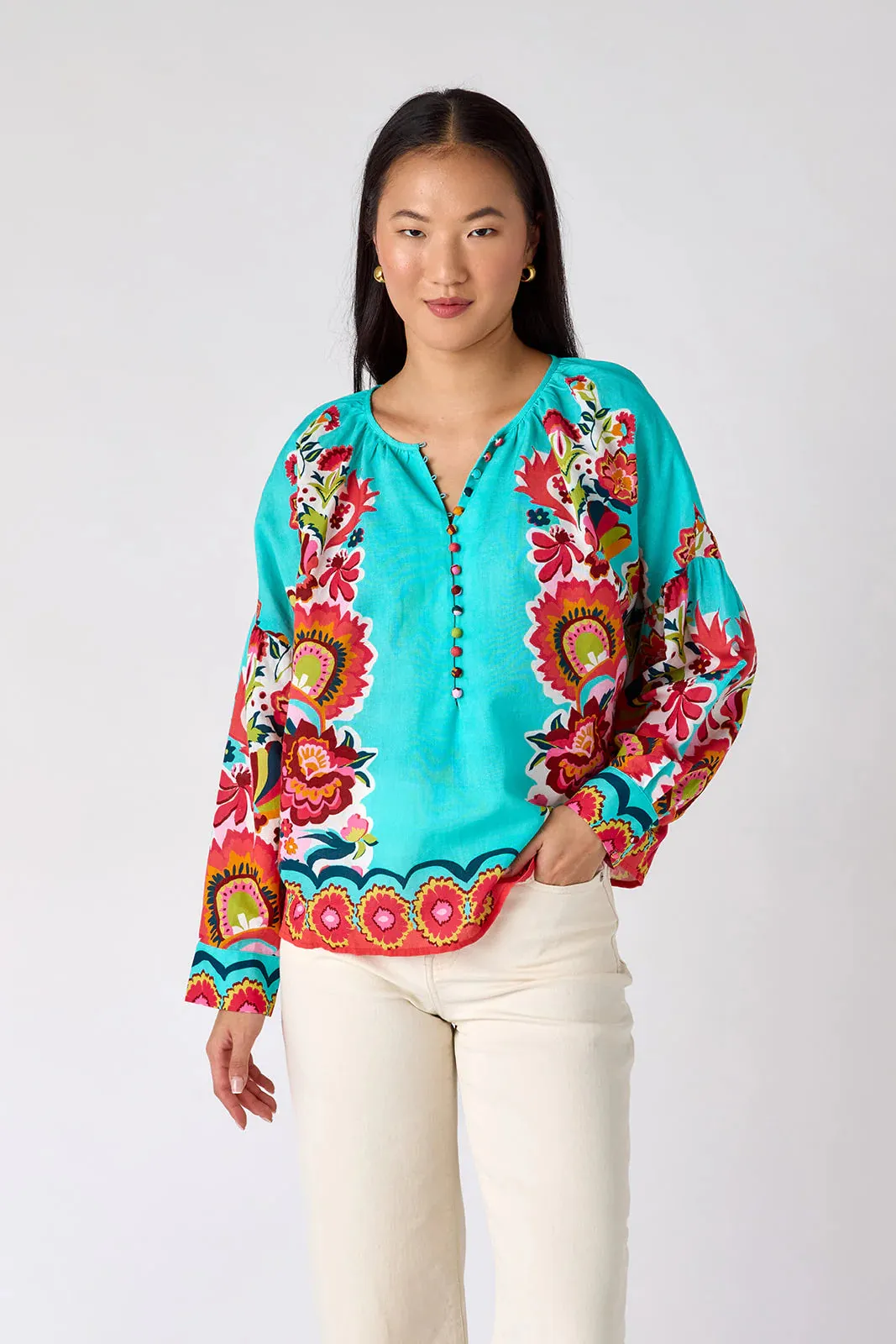Bryleigh Blouse in Petal Paradise