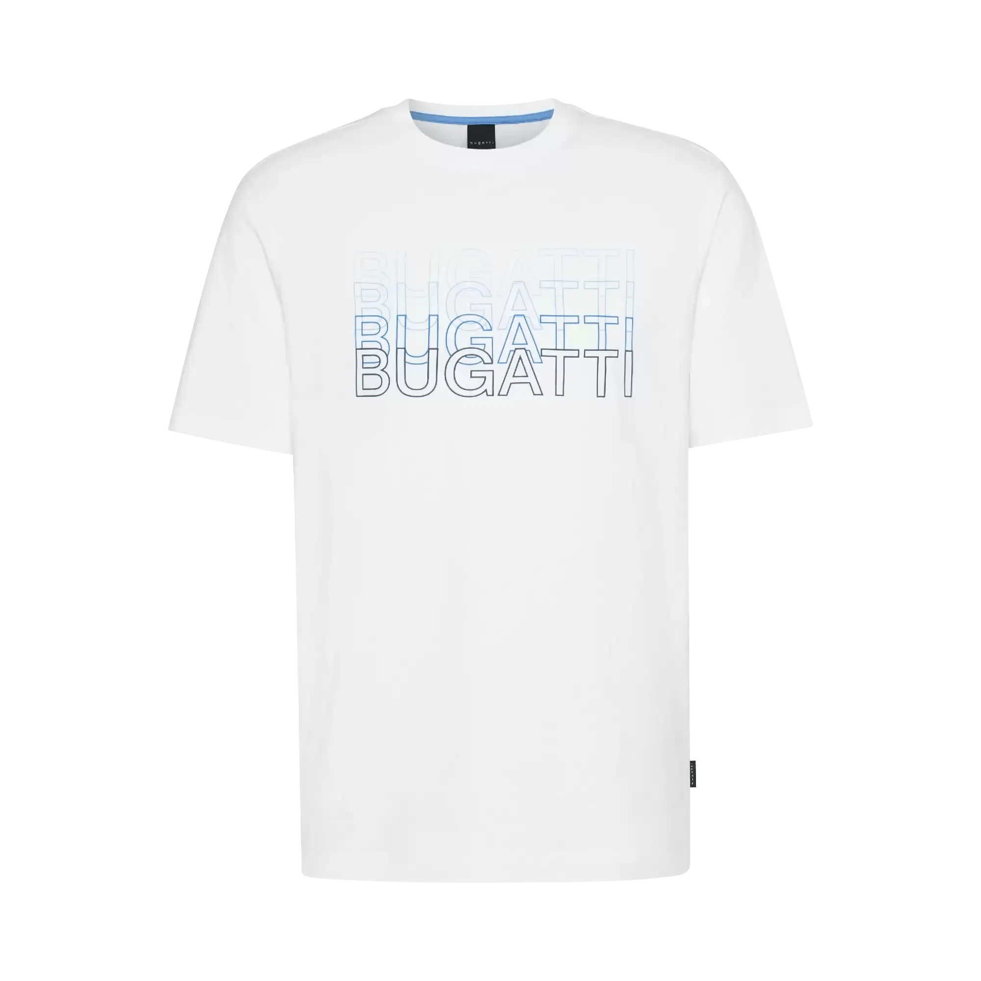 Bugatti Men's T-Shirt With Bugatti Print in White