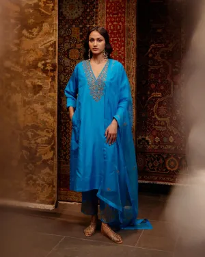 Bulbul firozi tunic with trousers-2