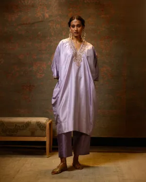 Bulbul lilac tunic with trousers-5