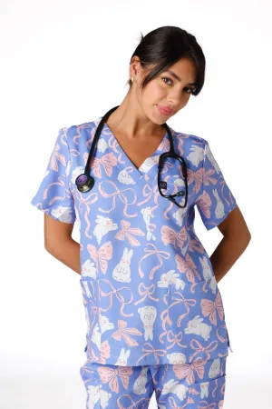 Bunny & Ribbons Scrub Set (Cotton)