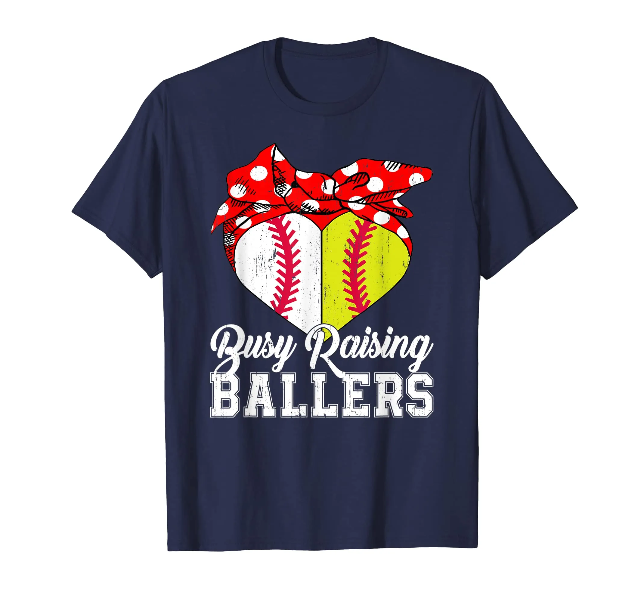 Busy Raising Ballers Softball Baseball T-Shirt