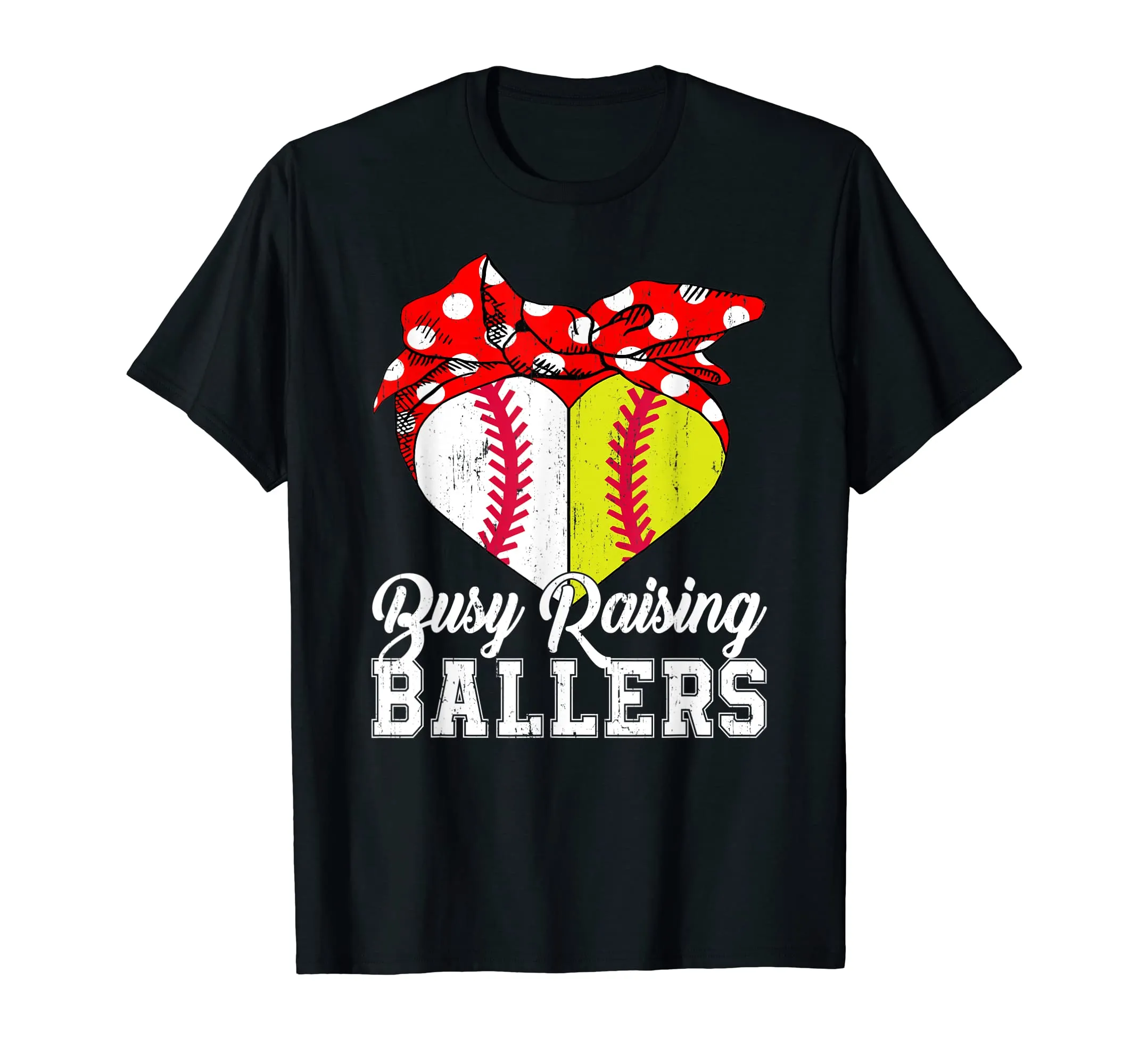 Busy Raising Ballers Softball Baseball T-Shirt
