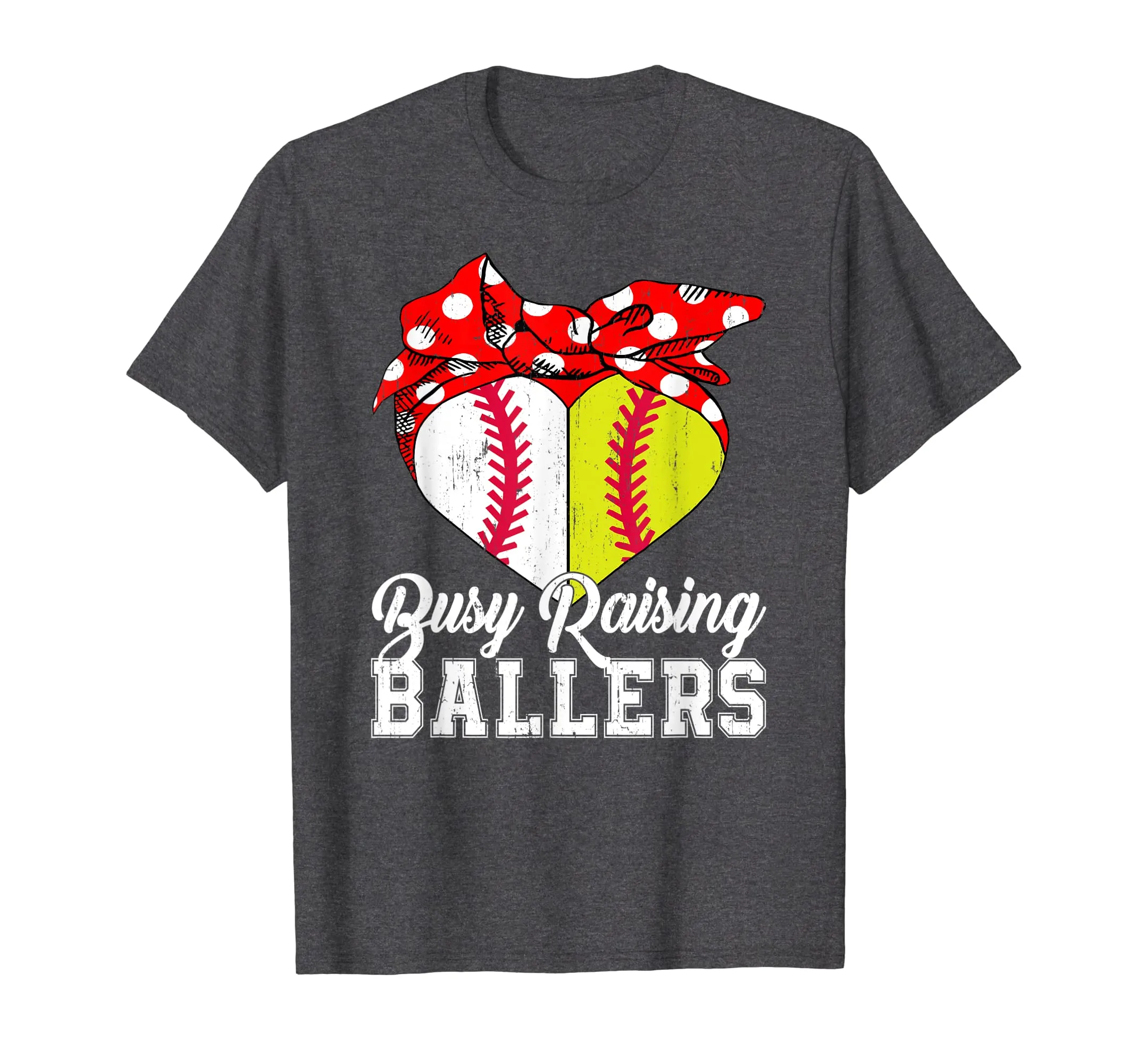 Busy Raising Ballers Softball Baseball T-Shirt