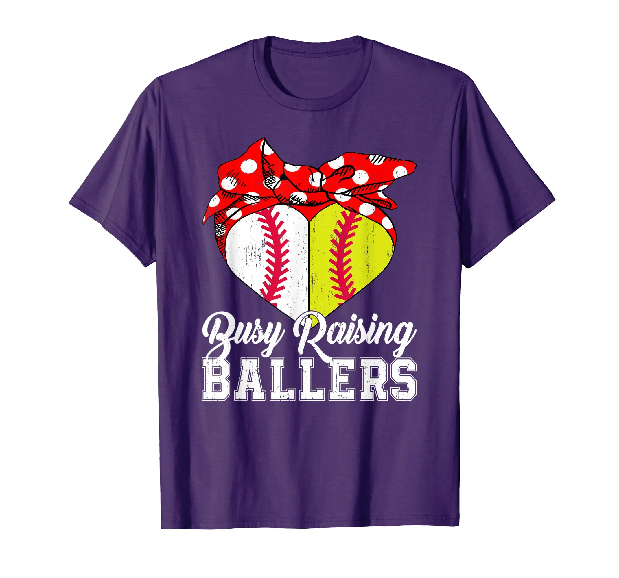 Busy Raising Ballers Softball Baseball T-Shirt