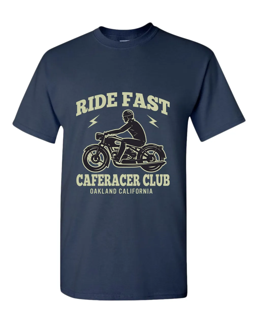 Caferacer club ride fast motorcycle california t-shirt