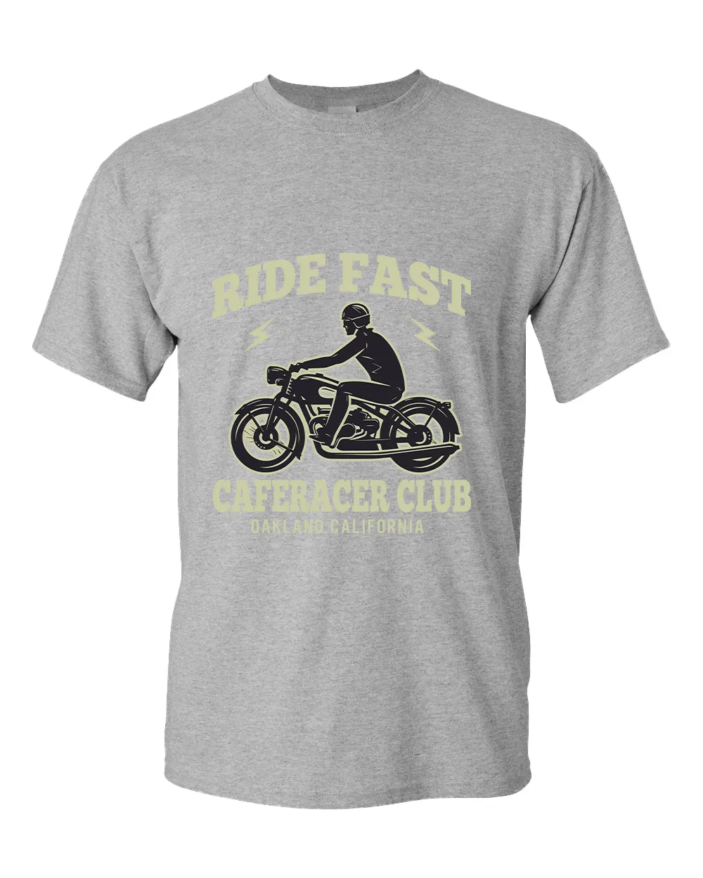 Caferacer club ride fast motorcycle california t-shirt