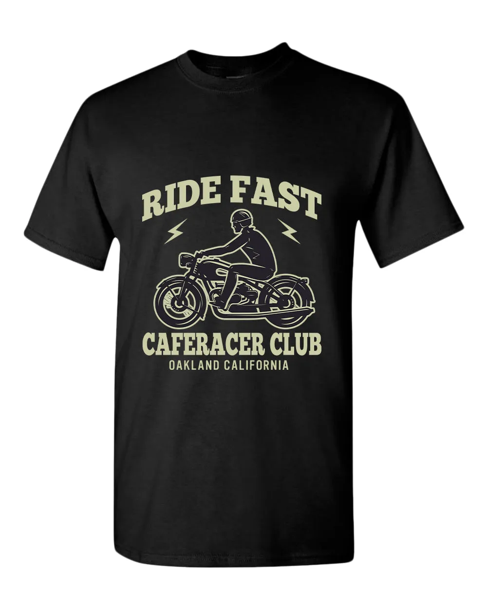 Caferacer club ride fast motorcycle california t-shirt