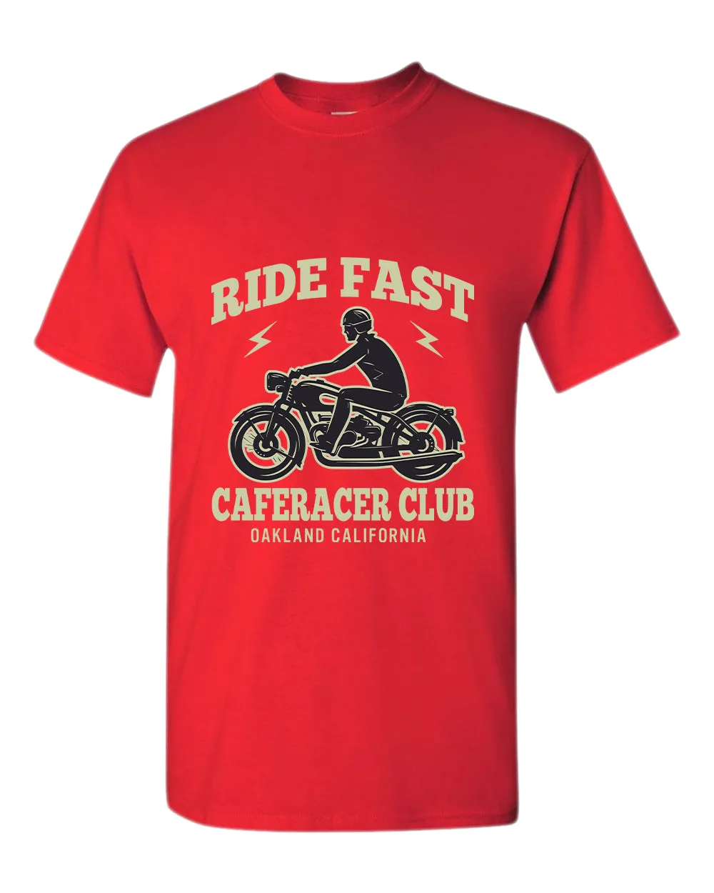 Caferacer club ride fast motorcycle california t-shirt