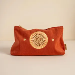 Cai & Jo Rust Medium Corduroy Pouch