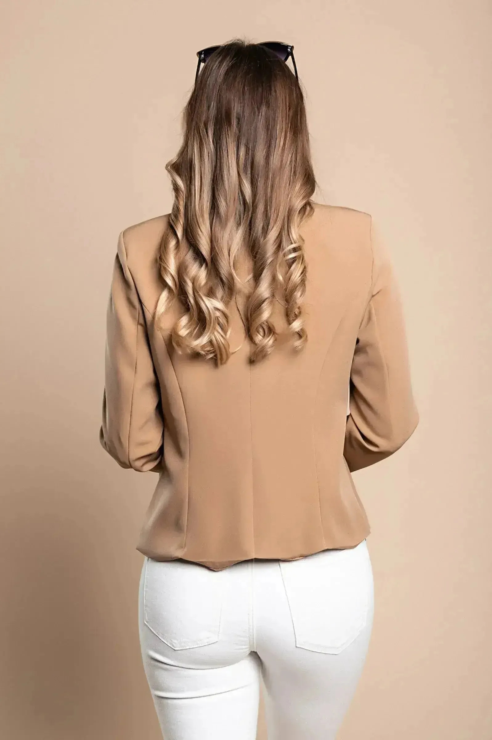 Camel Softina Blazer - Italian Tailored Fit | Femstylo