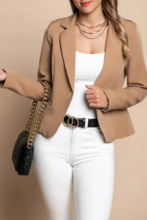 Camel Softina Blazer - Italian Tailored Fit | Femstylo