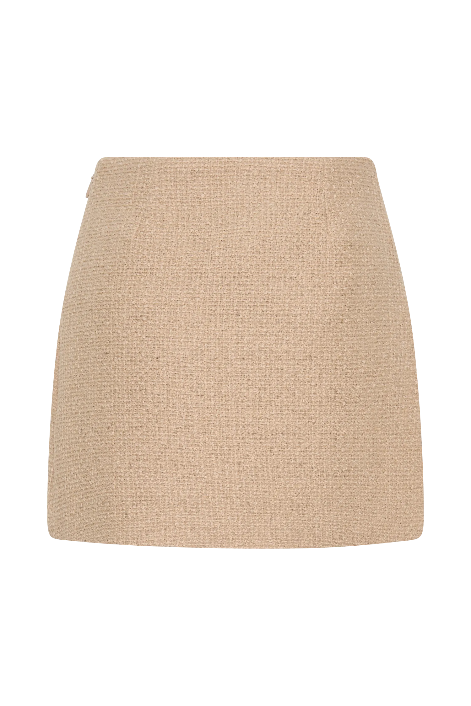 Camilla Boucle Mini Skirt - Light Taupe