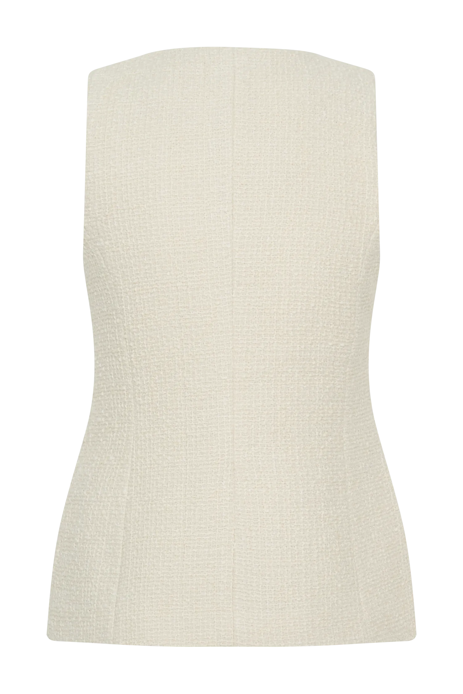 Camilla Boucle Sleeveless Vest - Ivory