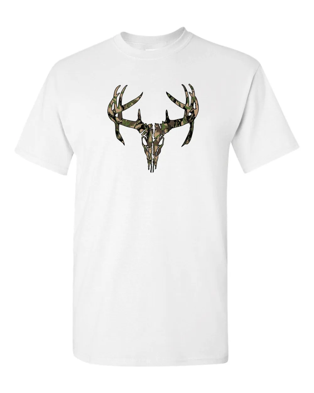 Camo Deer T-shirt, Hunting T-shirt, Deer Skull T-shirt