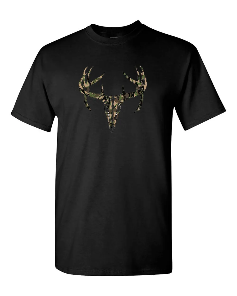Camo Deer T-shirt, Hunting T-shirt, Deer Skull T-shirt