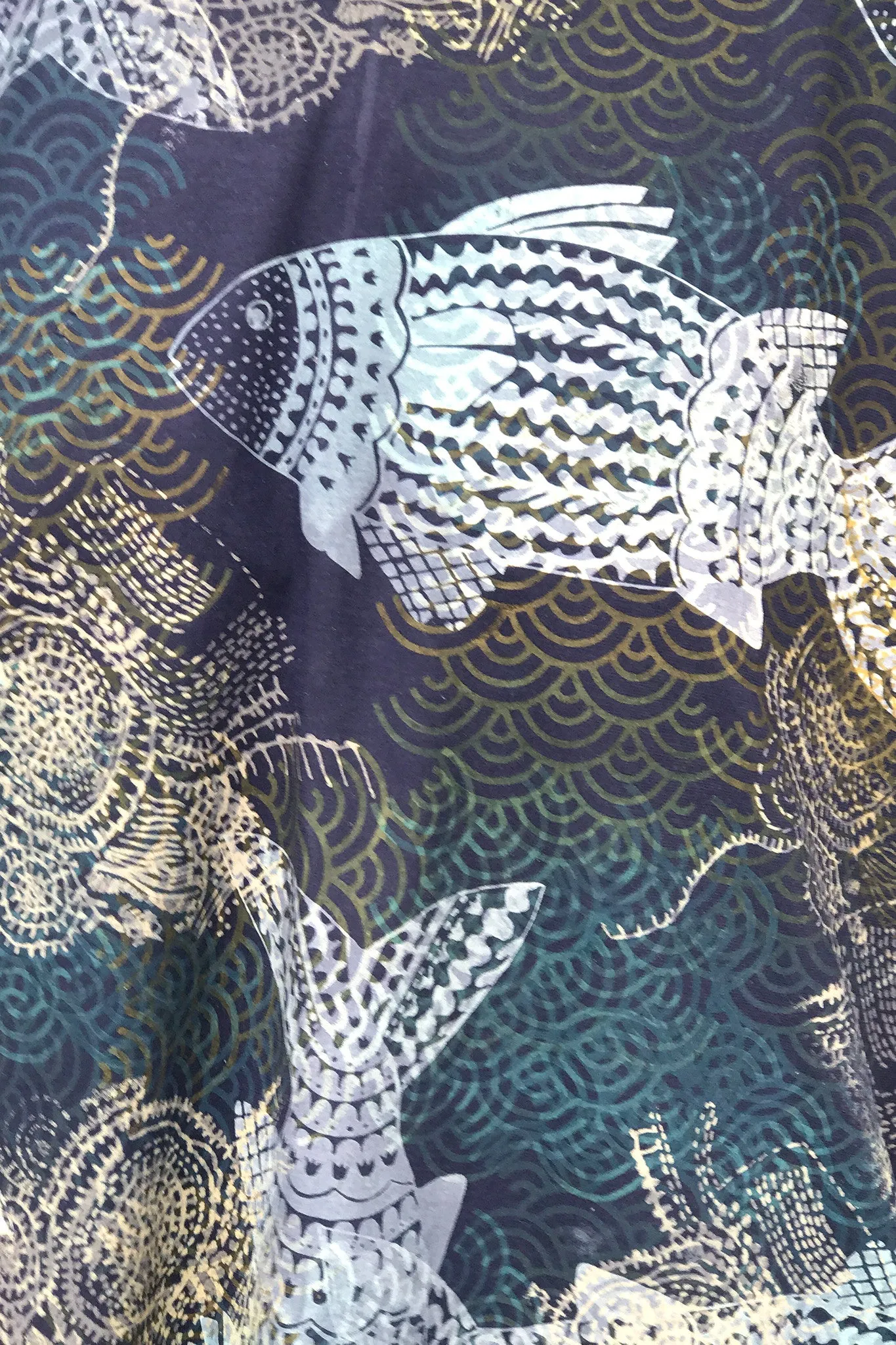 Camp Oversized Tunic Indigo Printed-2262D