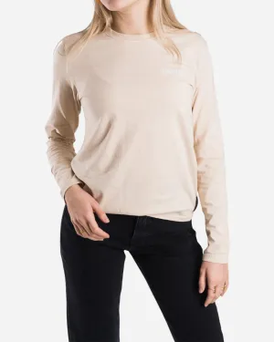 Casual Long Sleeve Tee - Beige