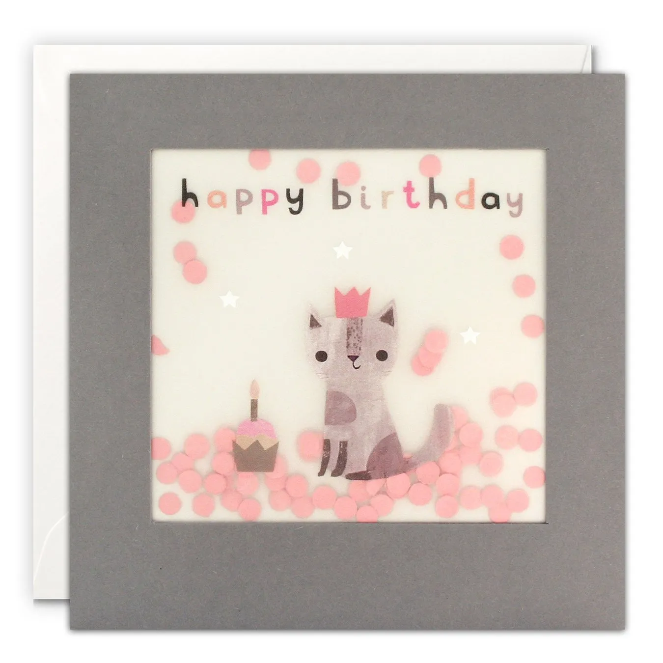 Cat Paper Shakies Birthday Card