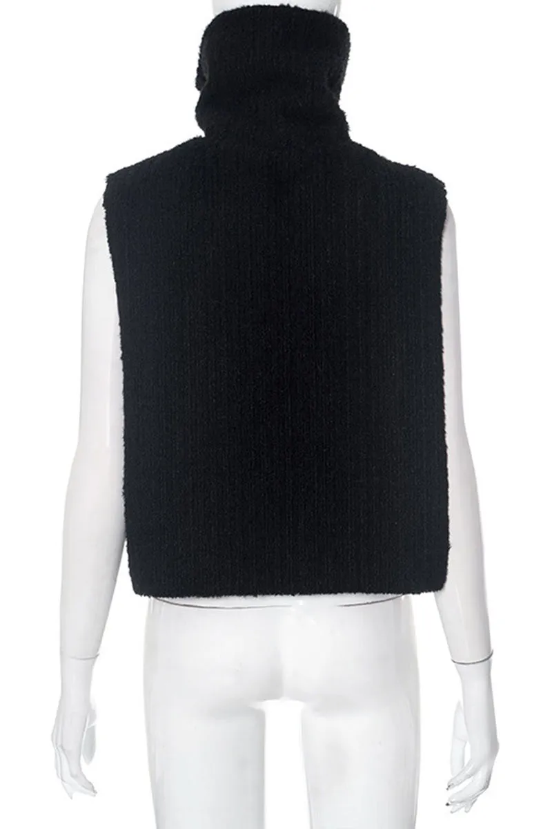 CG0120 Furry Split Vest Top