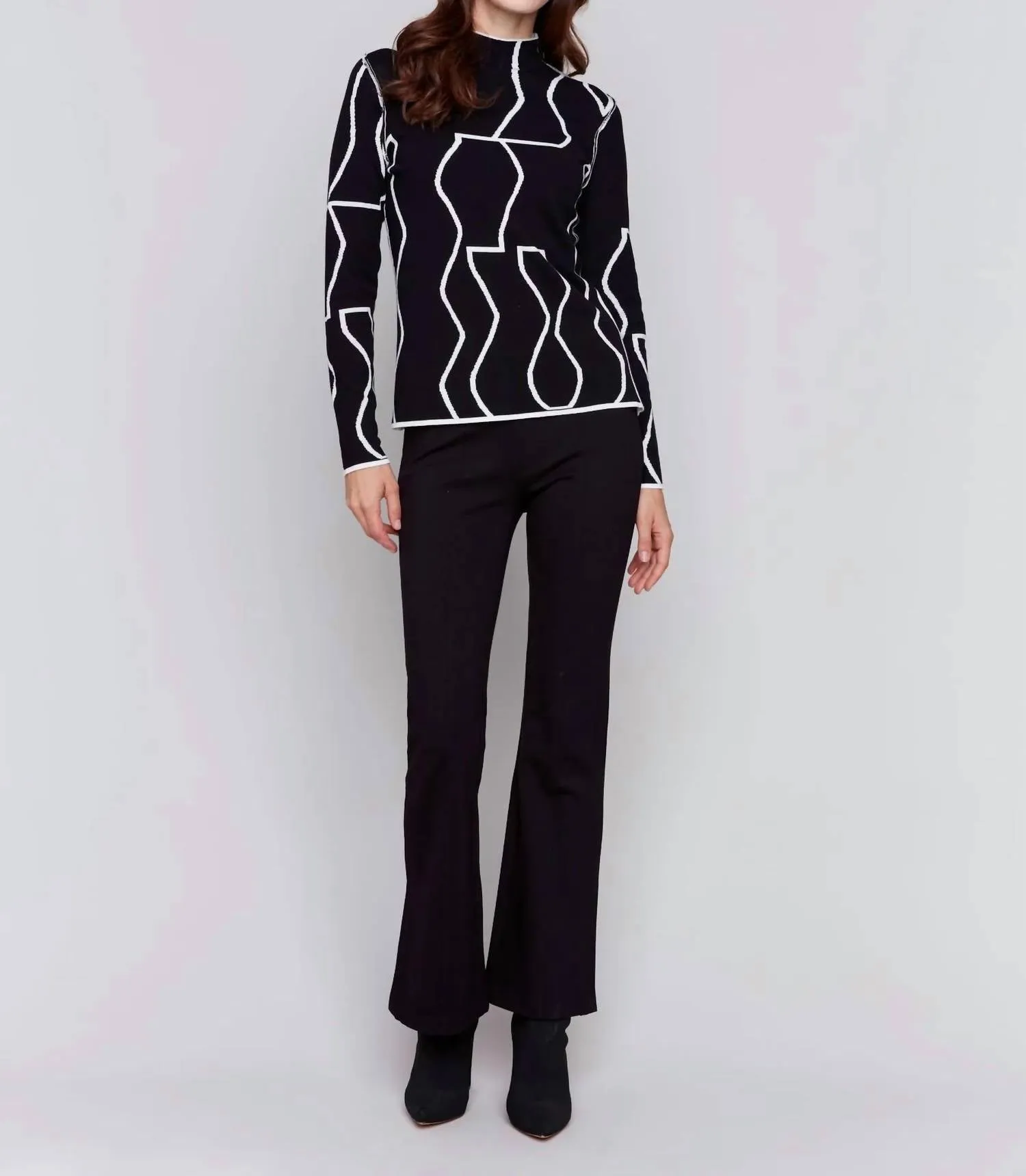 Charlie B - Gutsy Knit Mock Neck Sweater