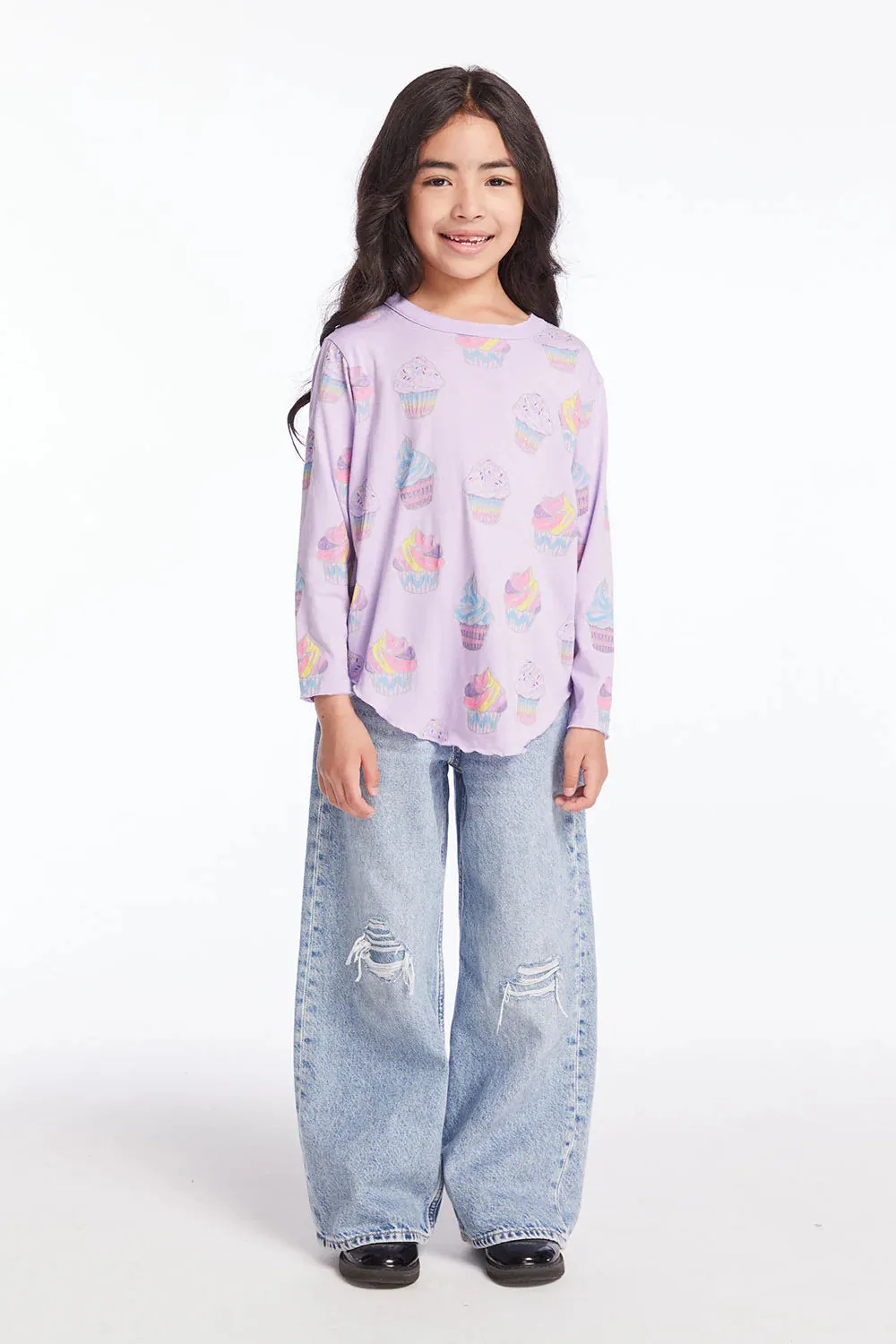 CHASER- Rainbow Cupcakes Girls Long Sleeve