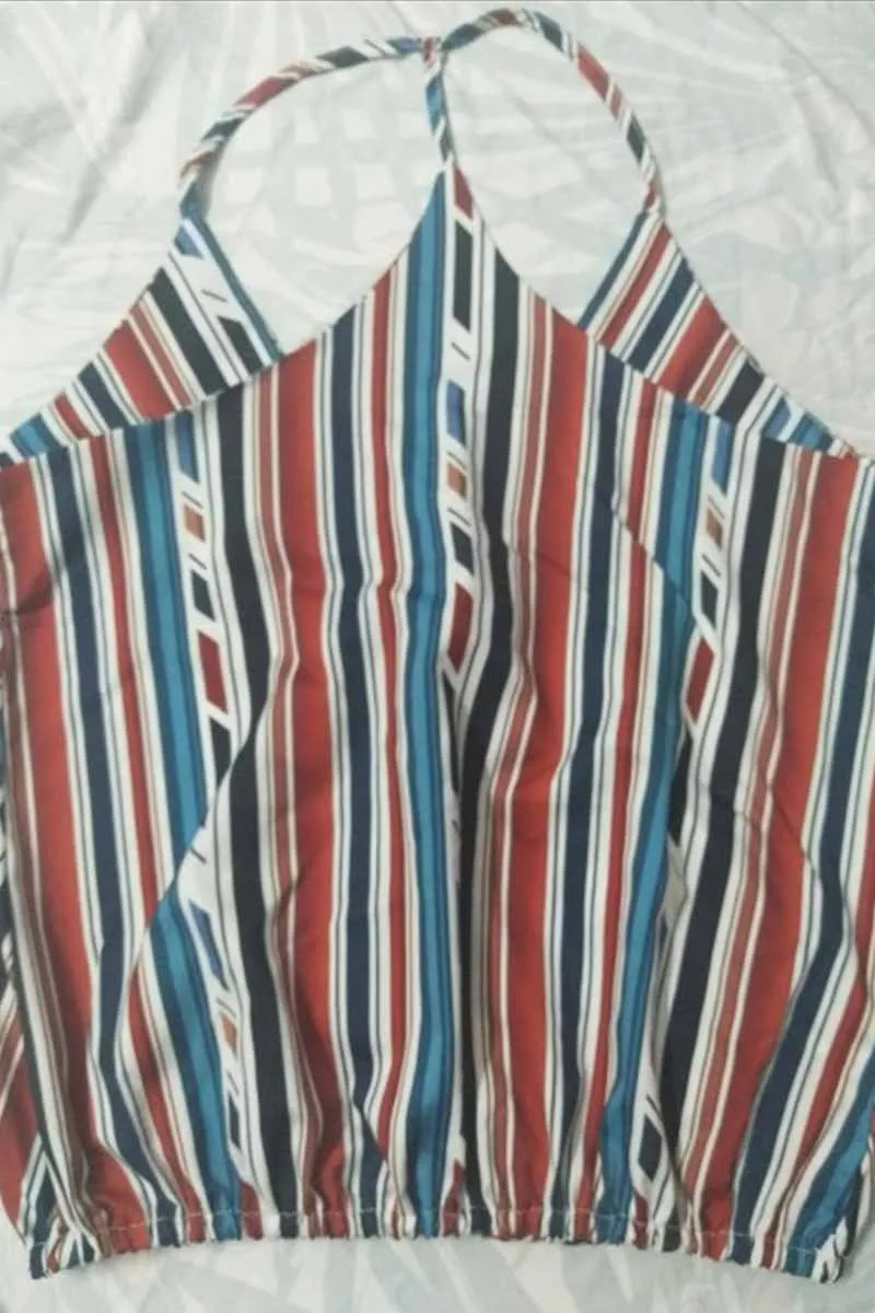 Chicindress Contrasting Striped Vest Top