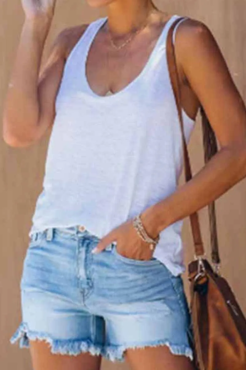 Chicindress White Sleeveless Thin Top
