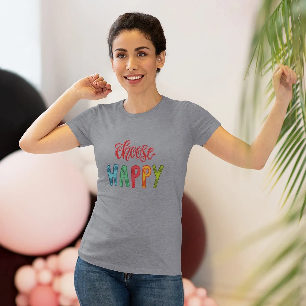 Choose Happy Women's Triblend Tee