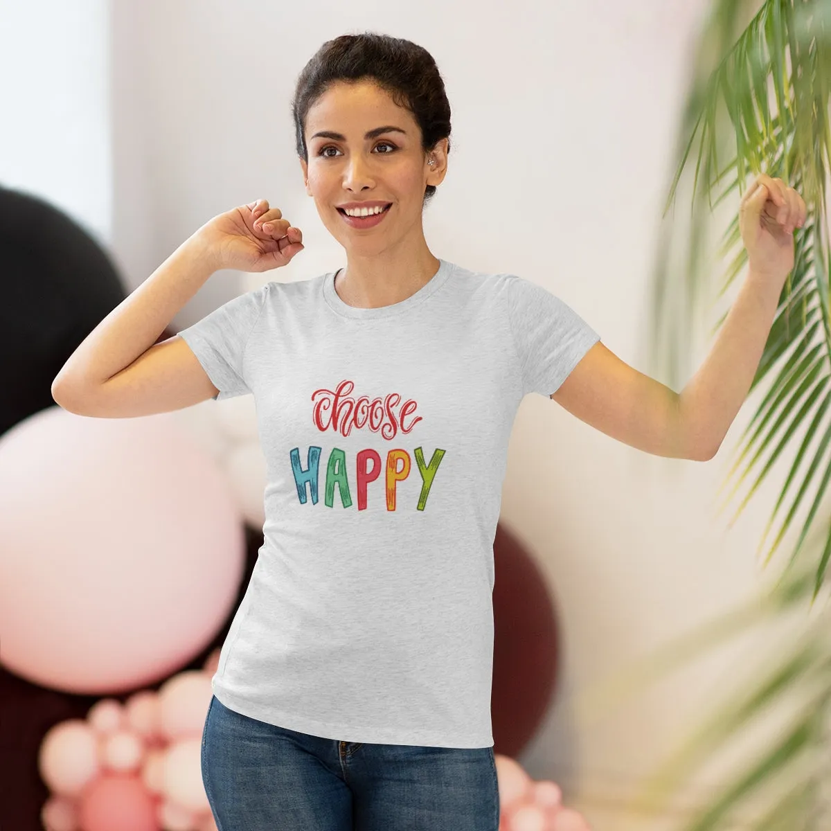 Choose Happy Women's Triblend Tee