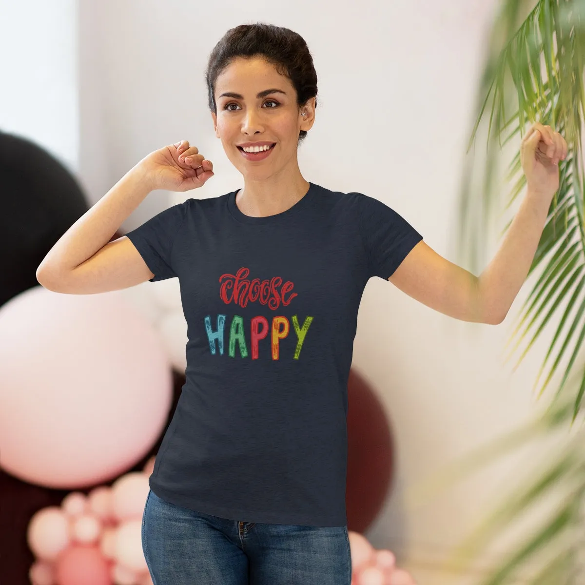 Choose Happy Women's Triblend Tee