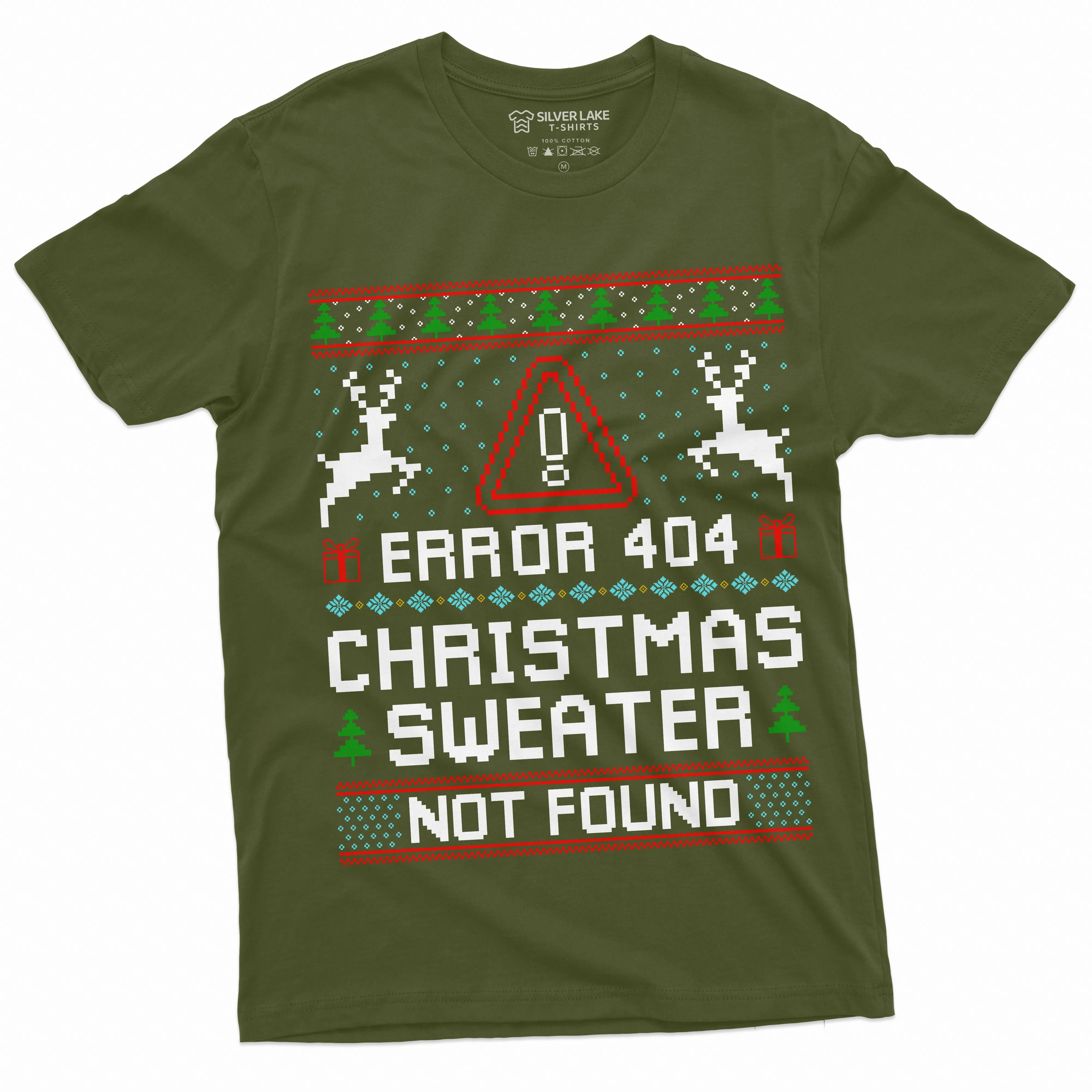 Christmas Ugly Sweater T-shirt Funny Programmer Error 404 sweater not found shirt