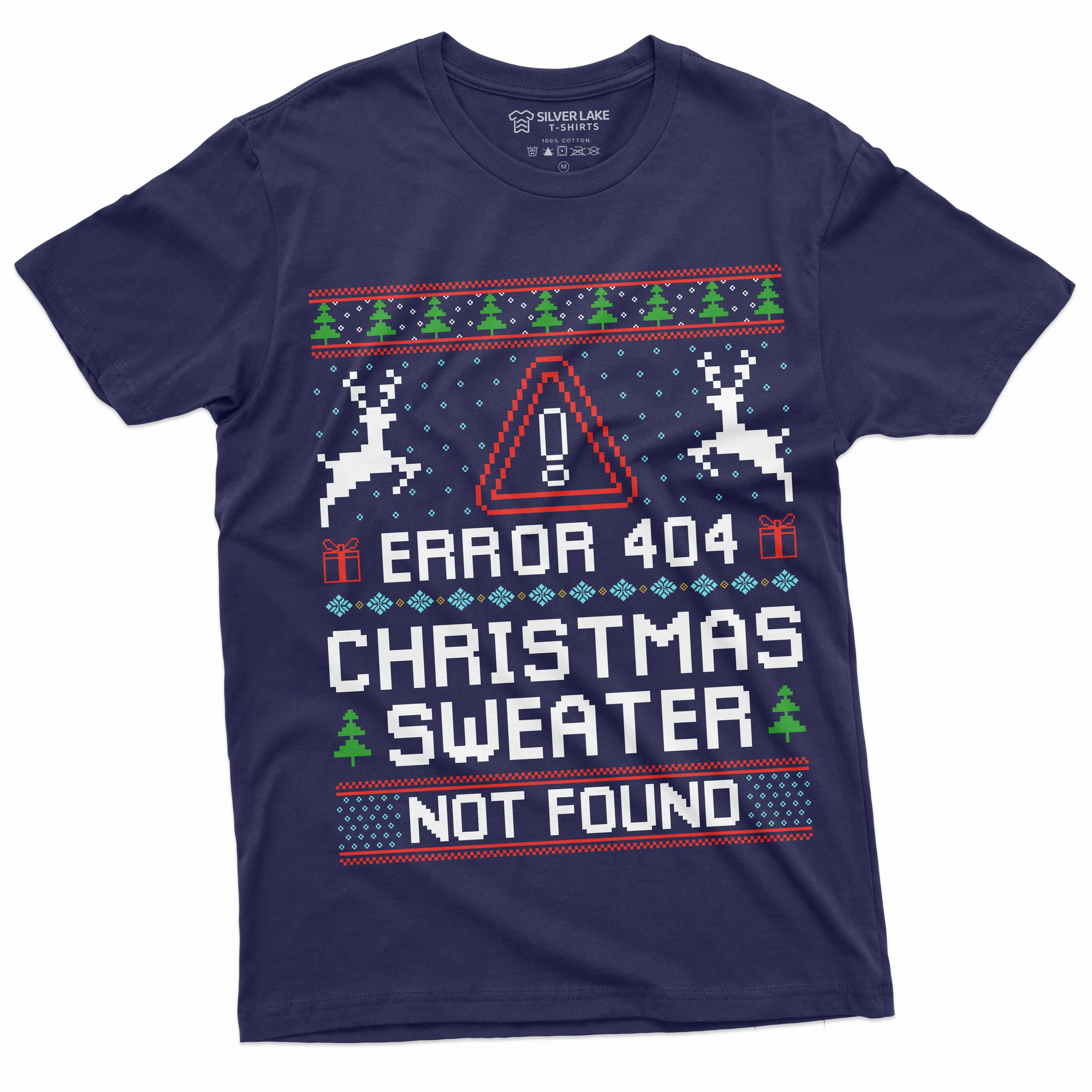Christmas Ugly Sweater T-shirt Funny Programmer Error 404 sweater not found shirt
