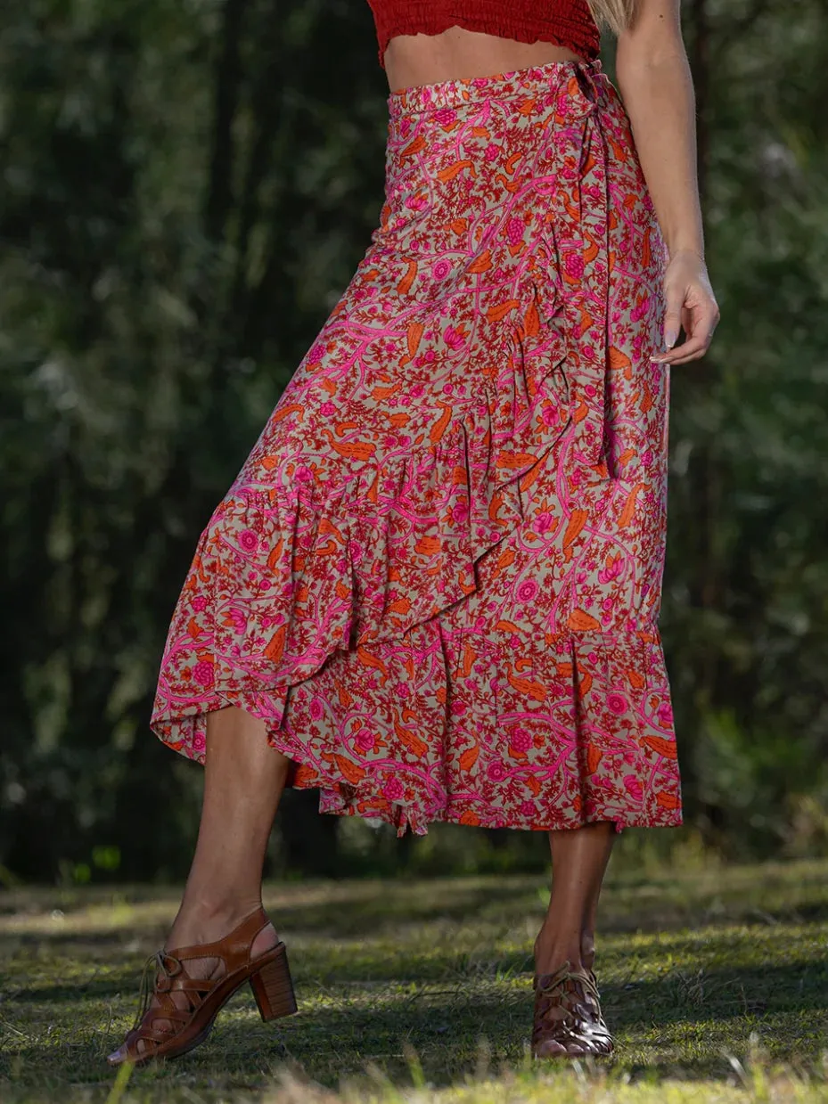 Cienna - Yarrow Frill Wrap Skirt
