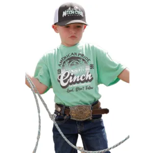 CLMTT7670128 Cinch T Shirt Boys S/S "American Pride"