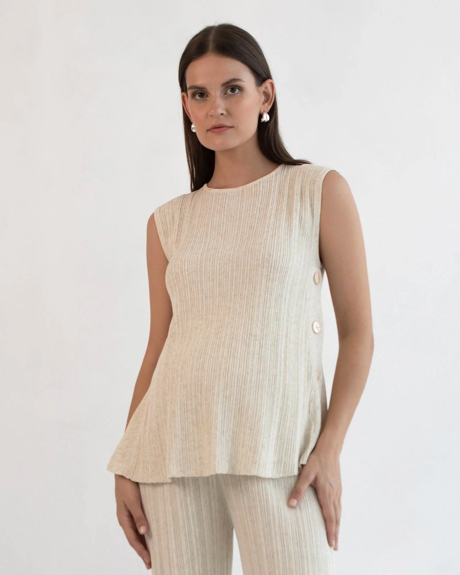 Collete Linen Knit Feeding Tank