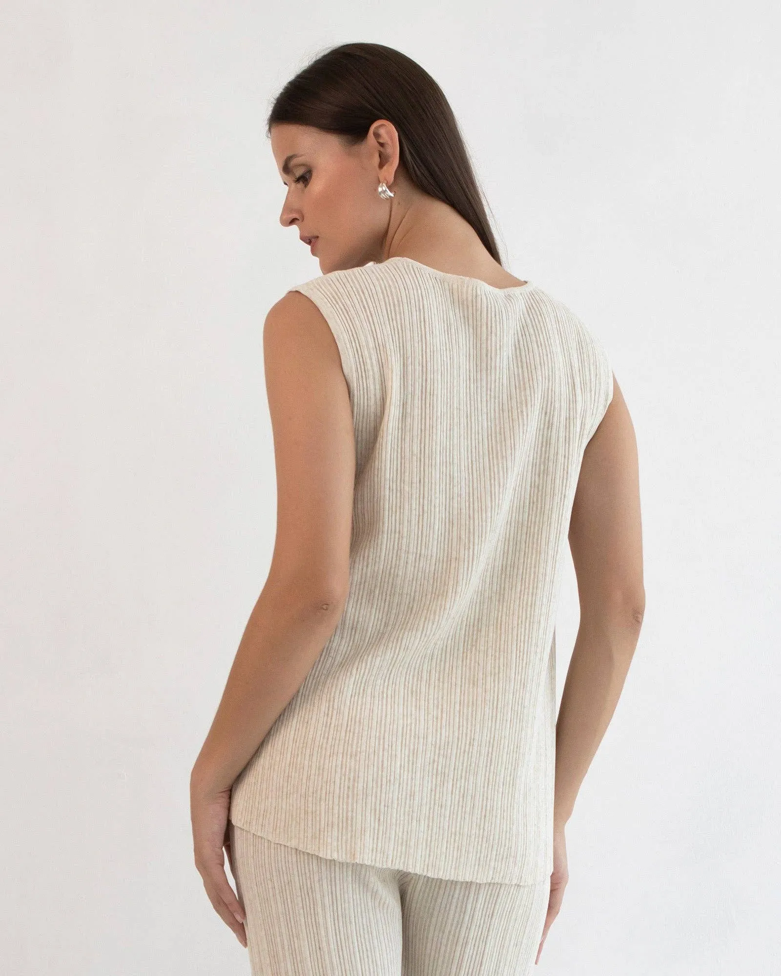 Collete Linen Knit Feeding Tank