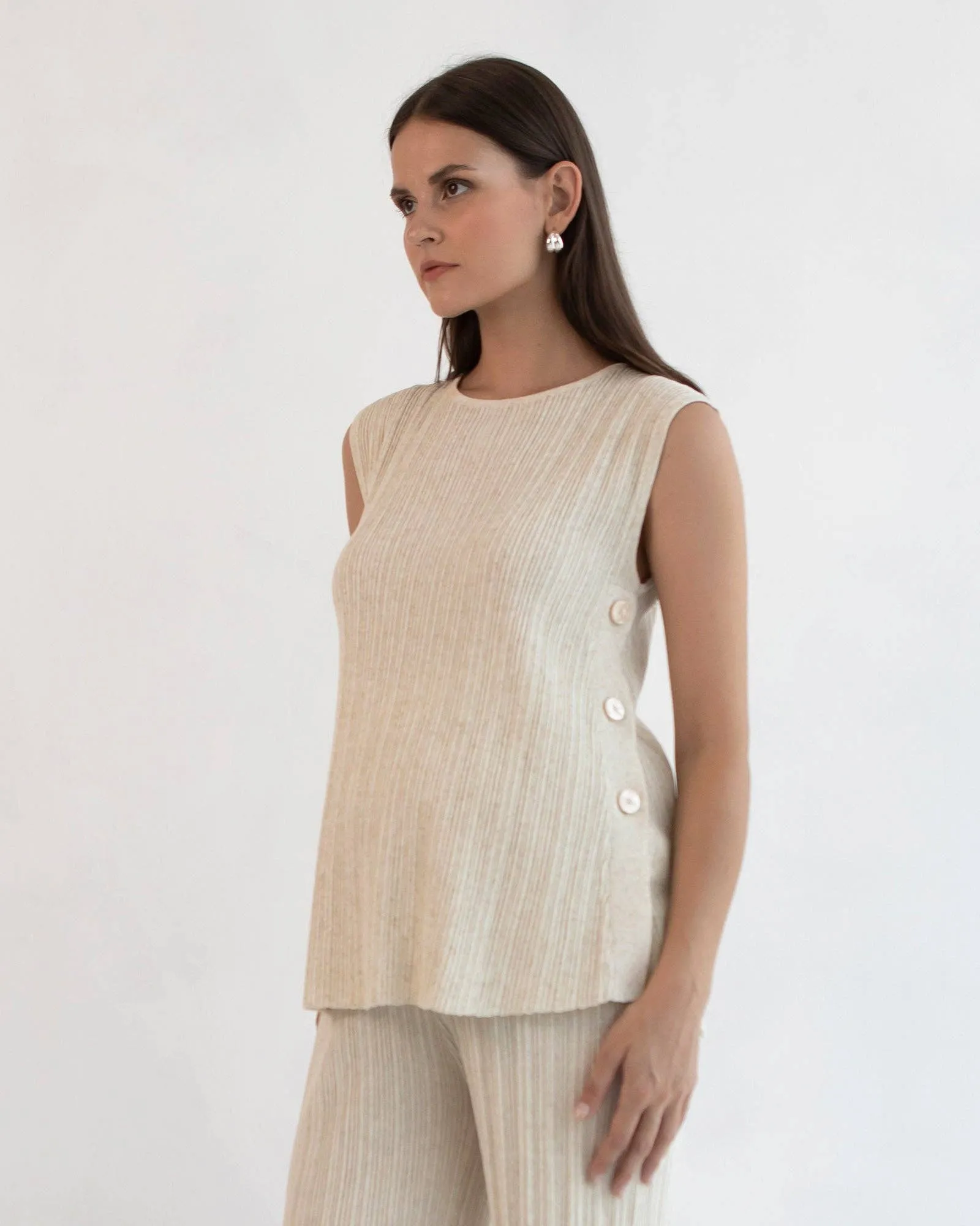 Collete Linen Knit Feeding Tank