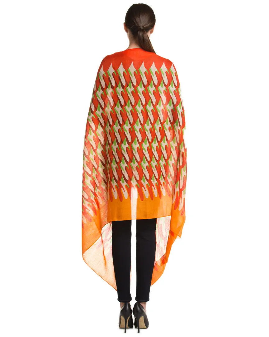 Colorblock Printed Wrap