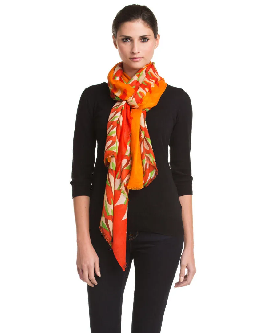 Colorblock Printed Wrap