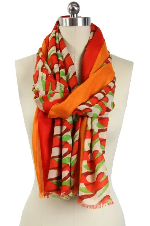 Colorblock Printed Wrap