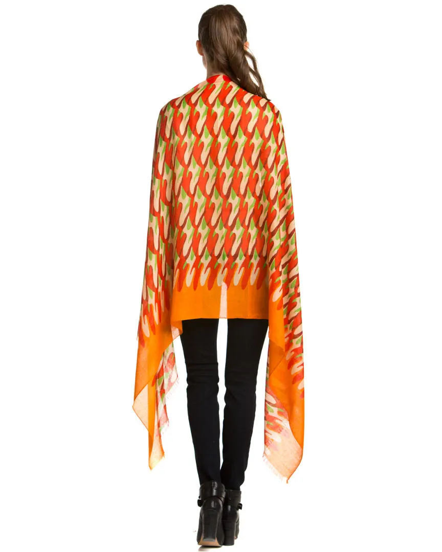 Colorblock Printed Wrap