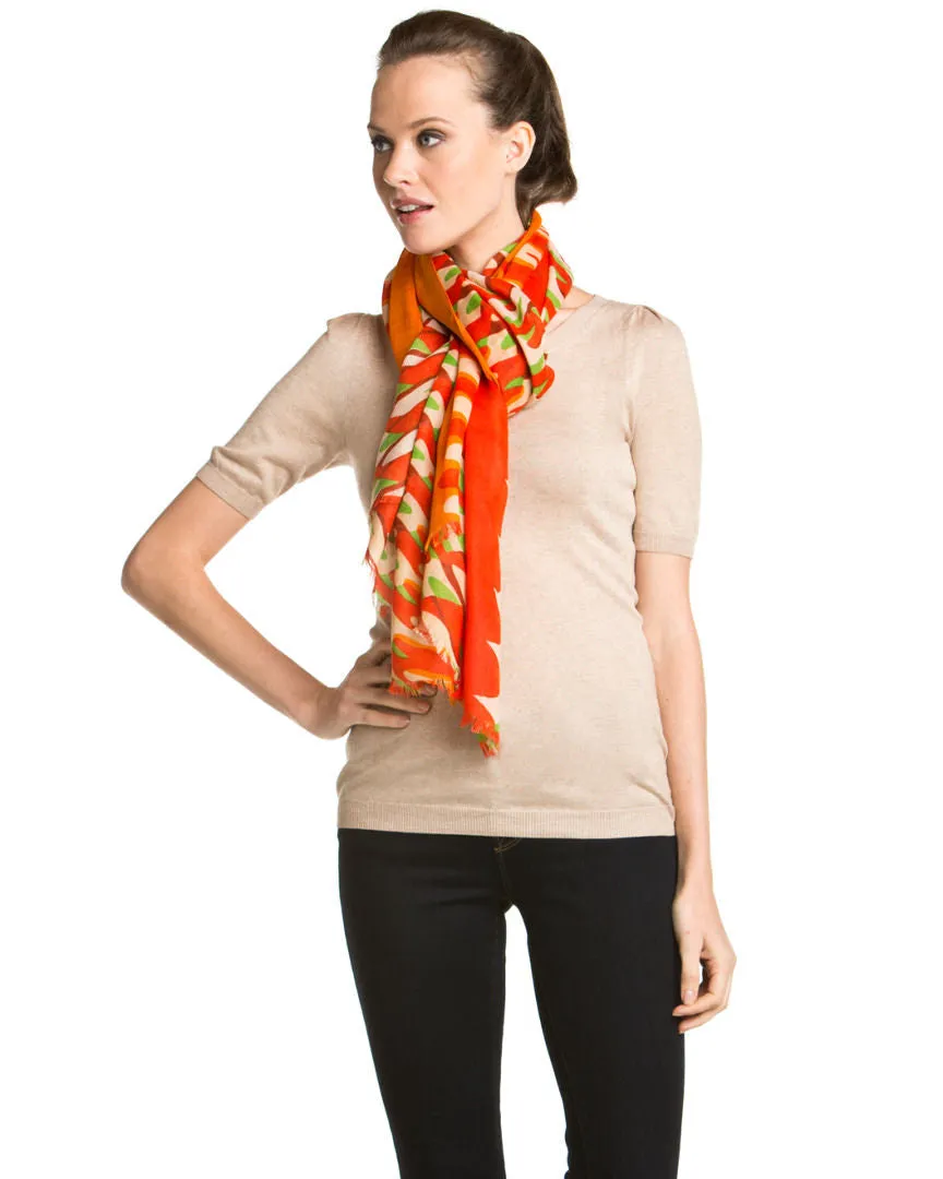 Colorblock Printed Wrap